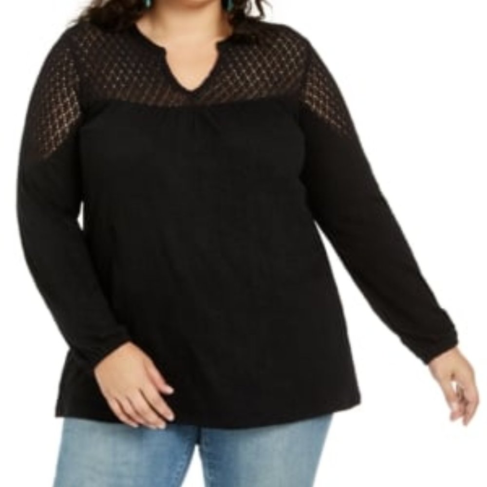 Black Lace Blouse